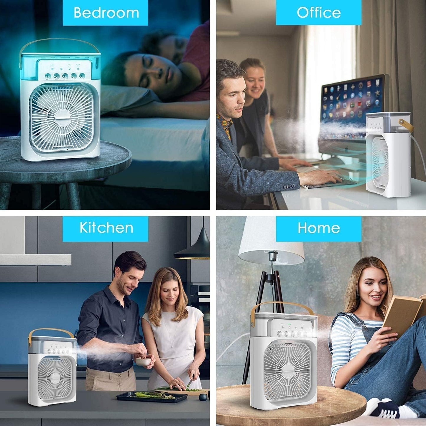 Portable Air Cooler with LED Light