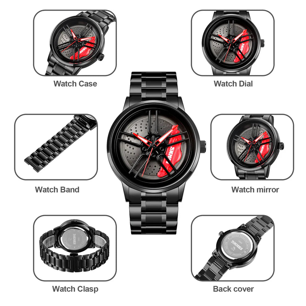 Stereoscopic Car Wheel Watch